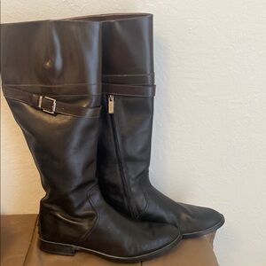 Tod's Black Leather Knee-High Boots